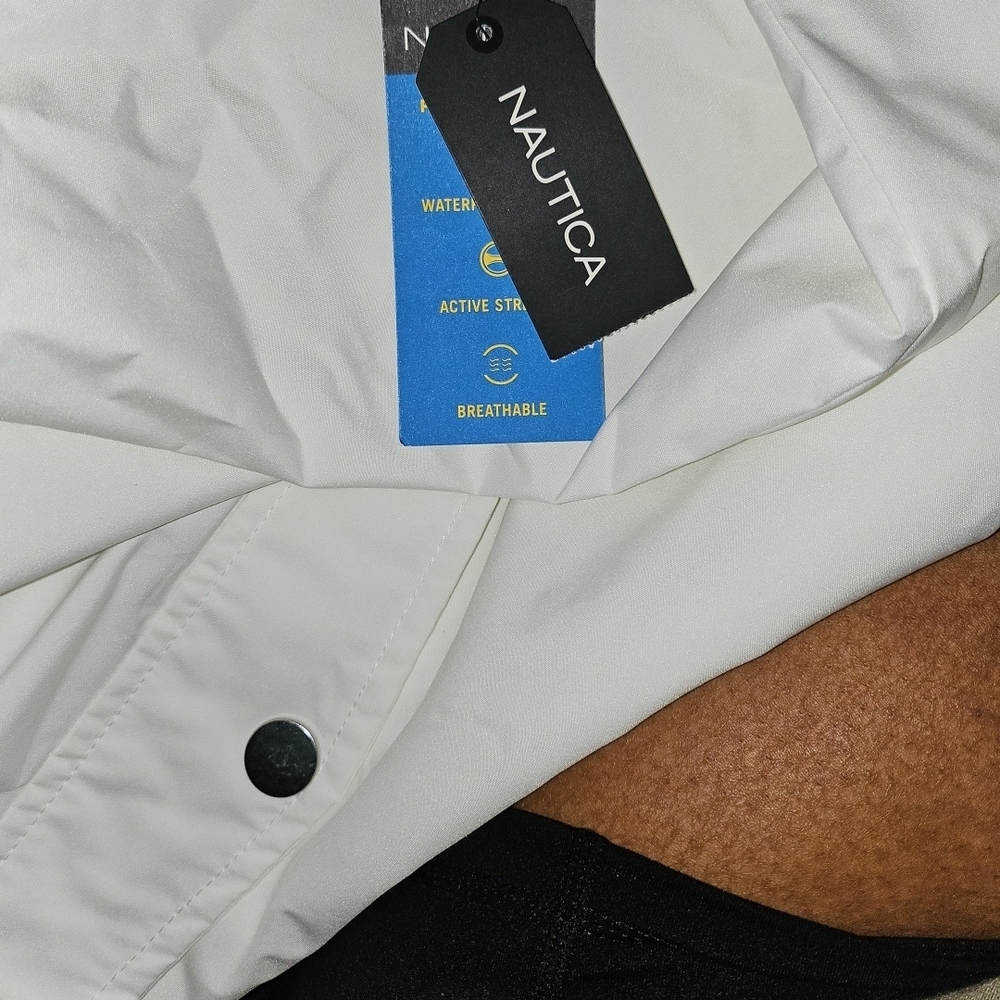 Nautica White and Navy Rainbreaker - Picture 2 of 5